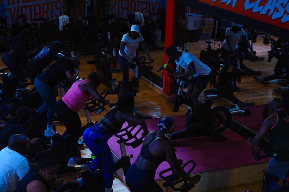 The Beat Burn Studio cycling studio floor