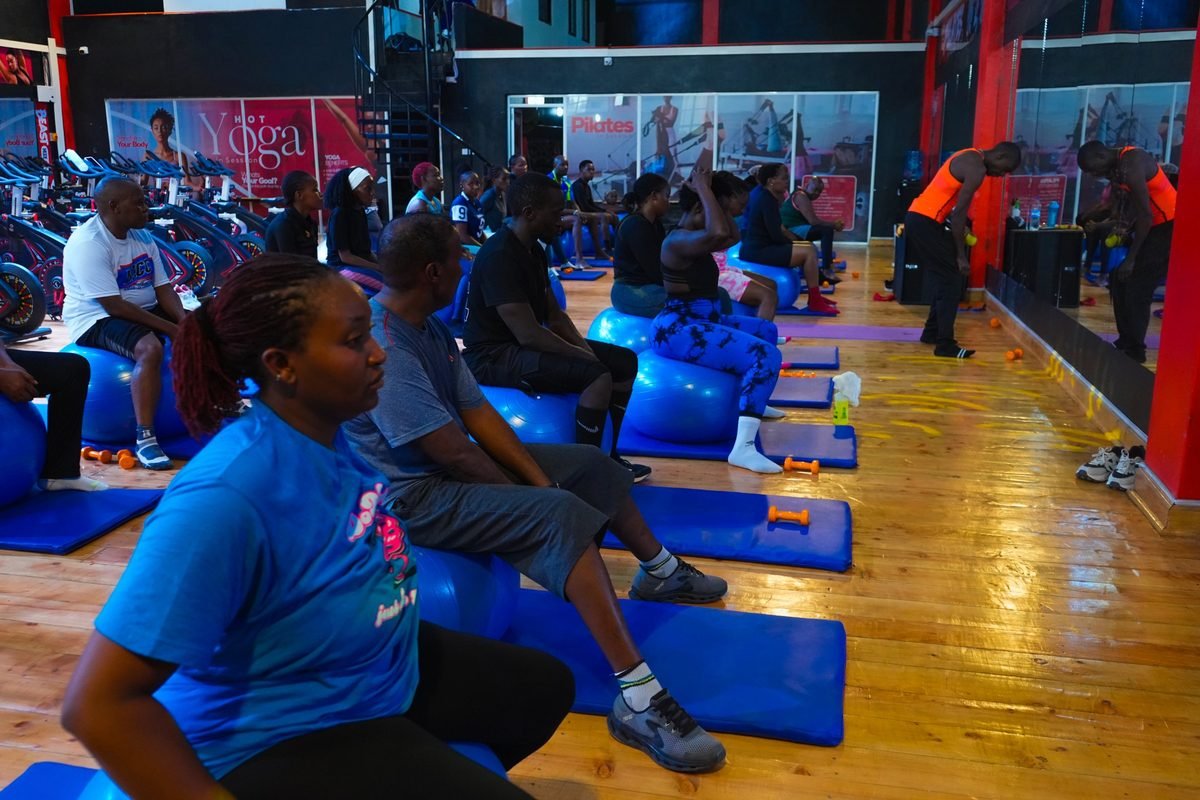 Yoga in heated studio