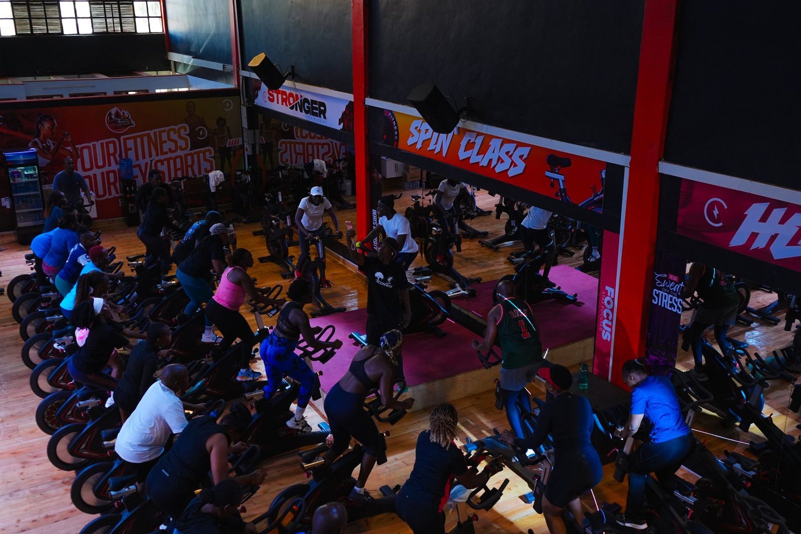 The Beat Burn Studio spin bike floor